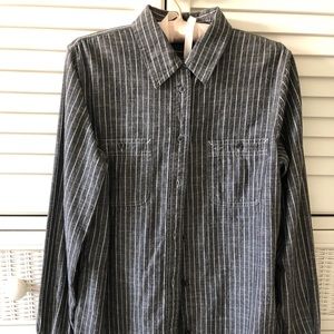 Ralph Lauren Gray Striped Shirt - Size M